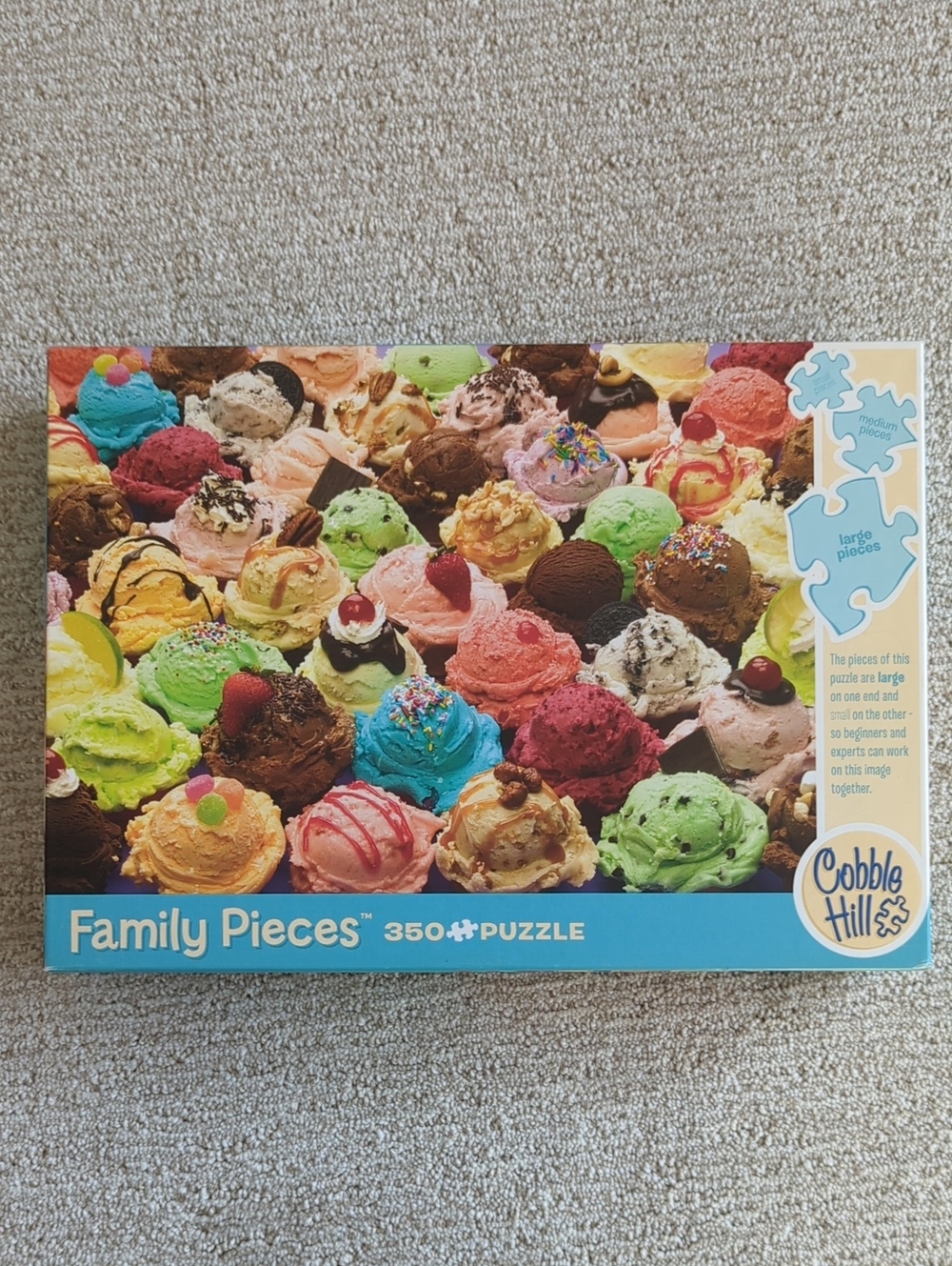 Cobble Hill Ice Cream Scoops Party Puzzle - Family Puzzle